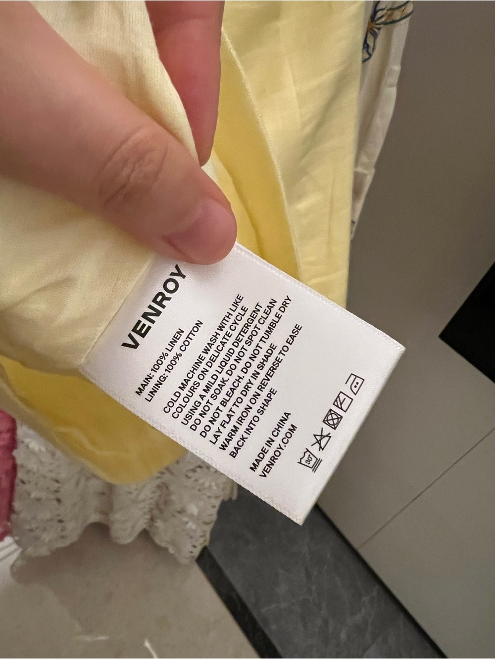 Venroy 100% Linen Halter Neck Scoop Neck Mini Dress Pastel Yellow NWOT - Picture 13 of 13